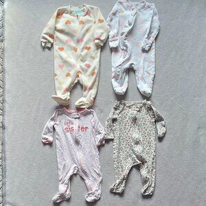 Bundle of 3-6 month Baby Footies, 4 piece
